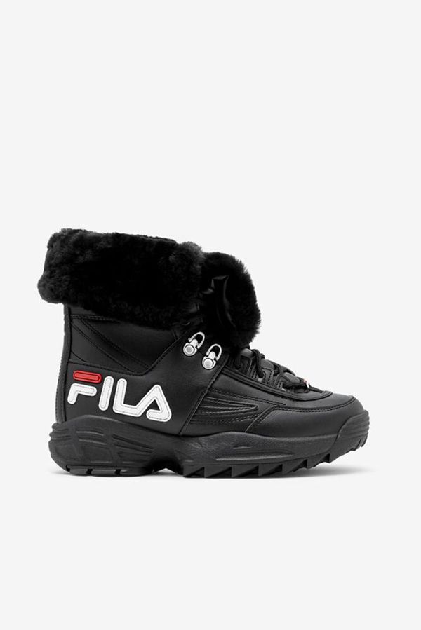 Zapatillas Fila Mujer Negras / Blancas / Rojas - Disruptor Boot - España 952480AON